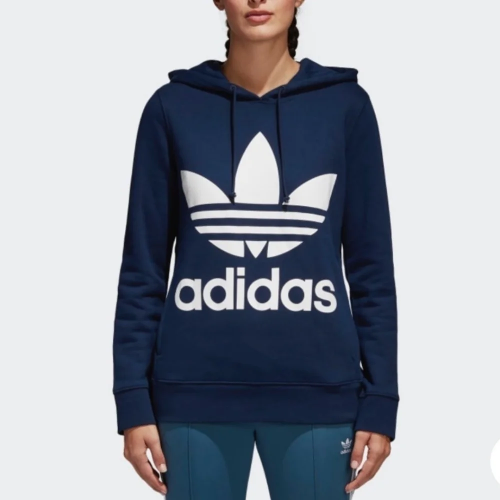 Adidas Hoodie Trefoil Logo, Size M, Navy Blue - Picture 4 of 6